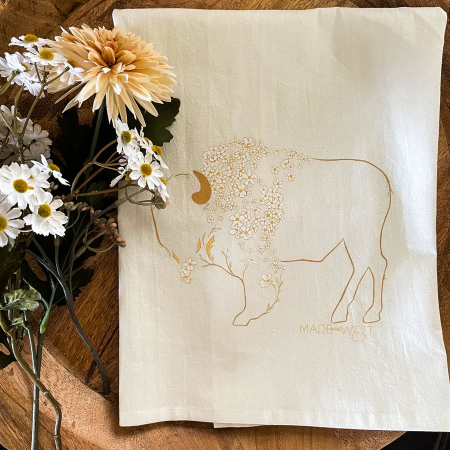 Mae - Daisy Bison Tea Towel