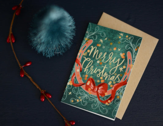 Ultra Mini Western Christmas Greeting Card Set