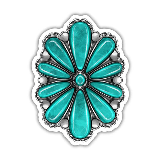 Oval Cowgirl Concho Western Sticker