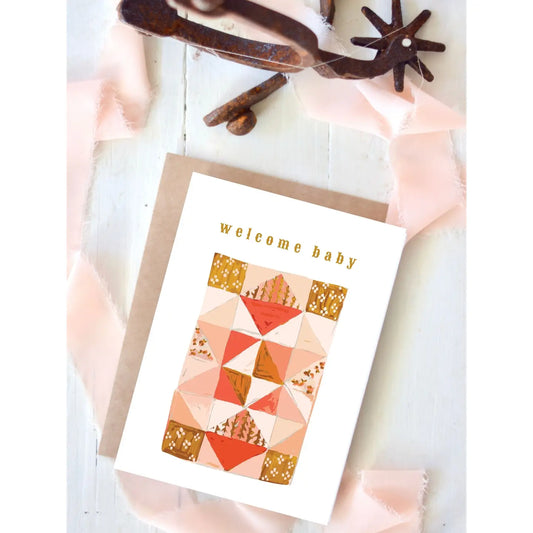 Quilted Blessing Baby Card