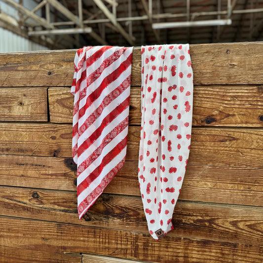 Patriot Flowers Chiffon Wild Rag - 36"