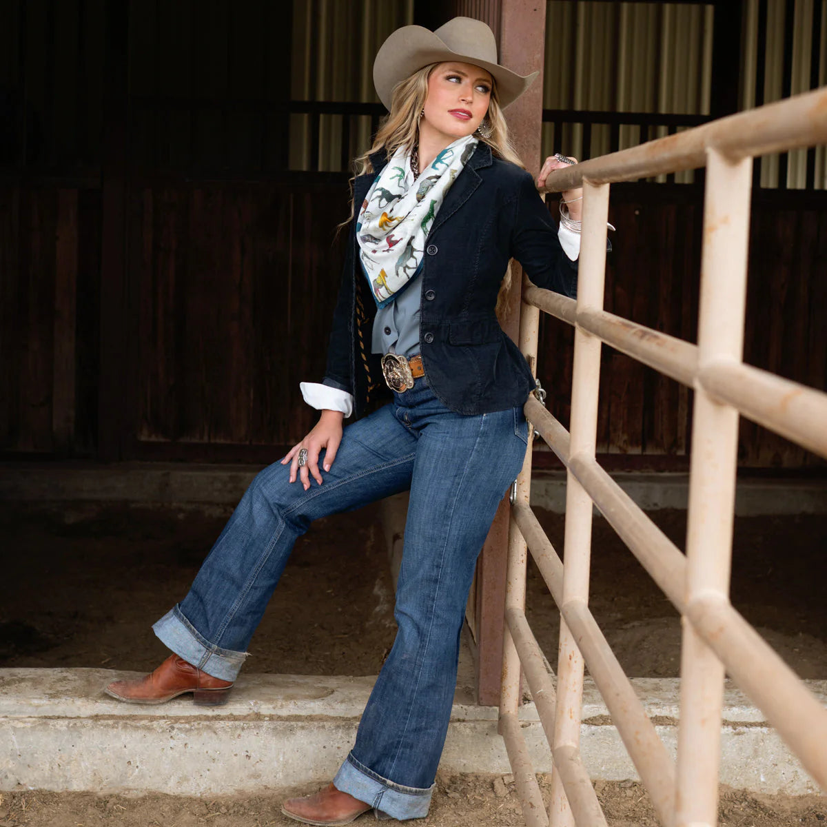 The Remuda Satin Silk Scarf by Fringe Scarves