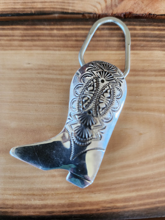Sterling Silver Boot Keychain