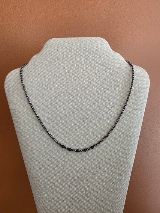 Onyx Mini Bead Necklace