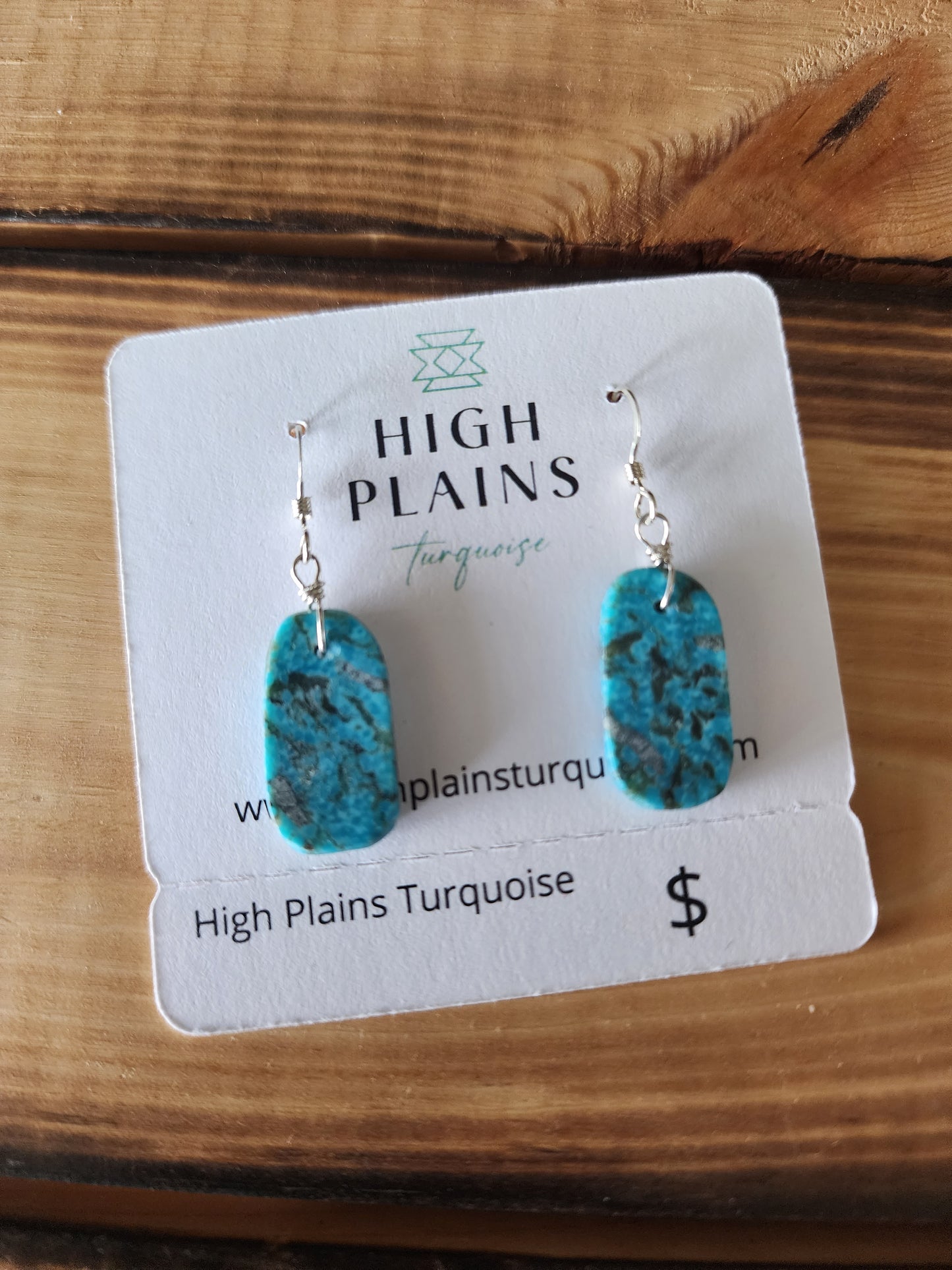 Small Turquoise Slab Earrings