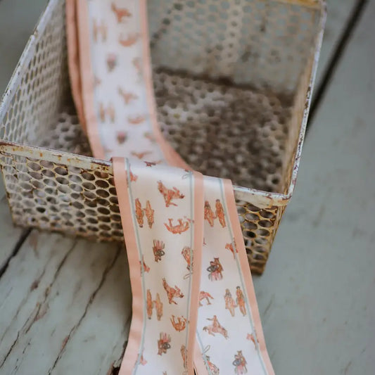 Silk Blend Saddle Club Cowgirl Twilly Scarf