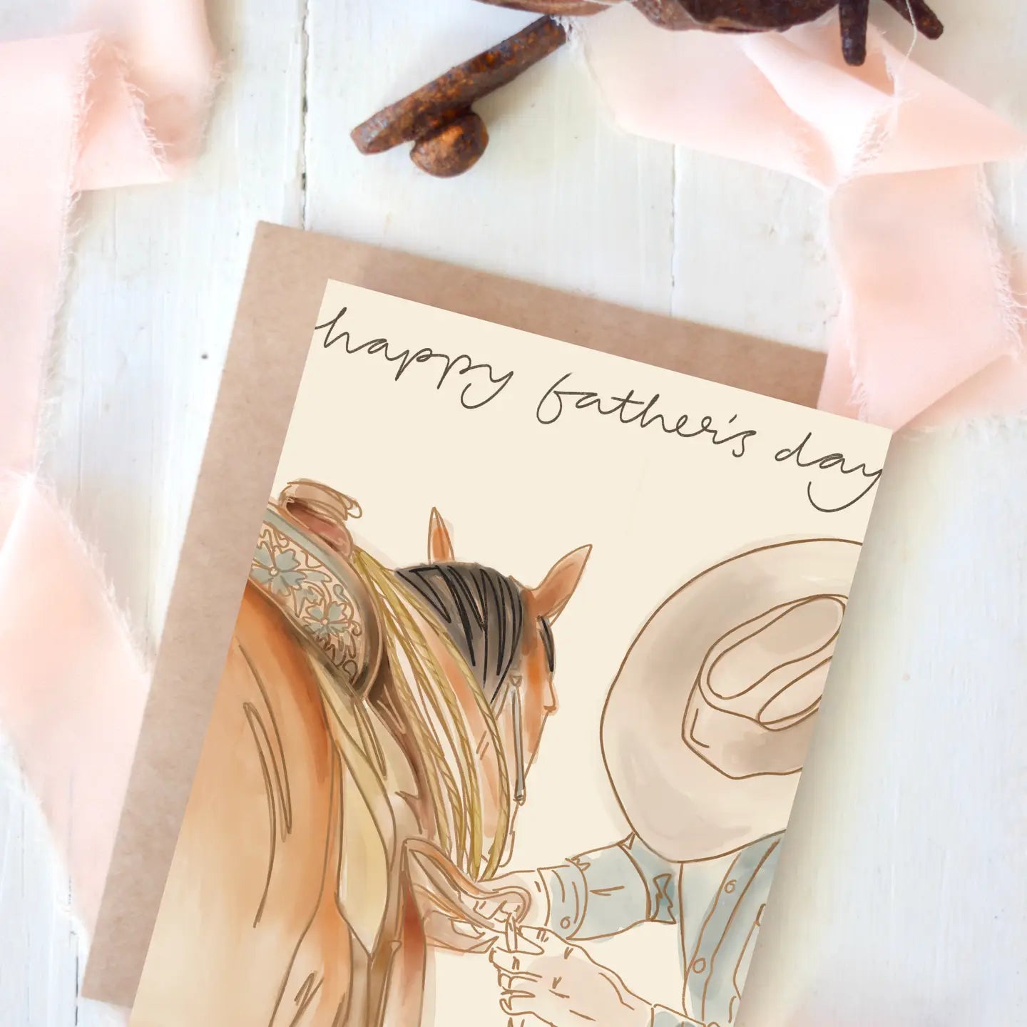 Saddle Up Cowboy Western Father's Day Card