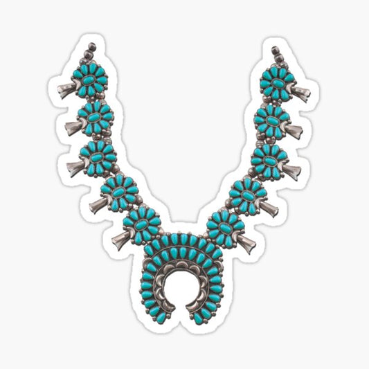 Turquoise Squash Blossom Sticker