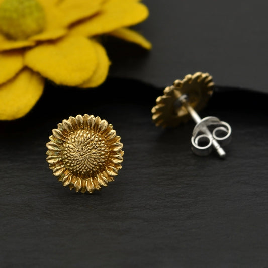 Bronze Sunflower Earrings