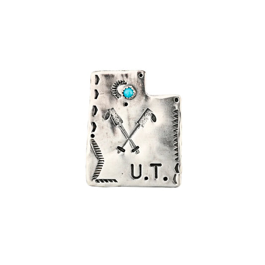Joe Eby Utah Turquoise Pin