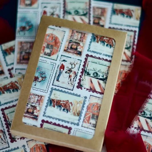 Mini Western Holiday Vintage Stamps Card Set