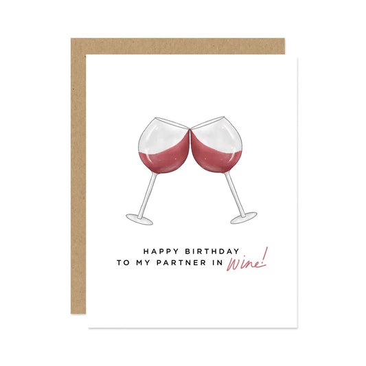 Happy Birthday Wine Card