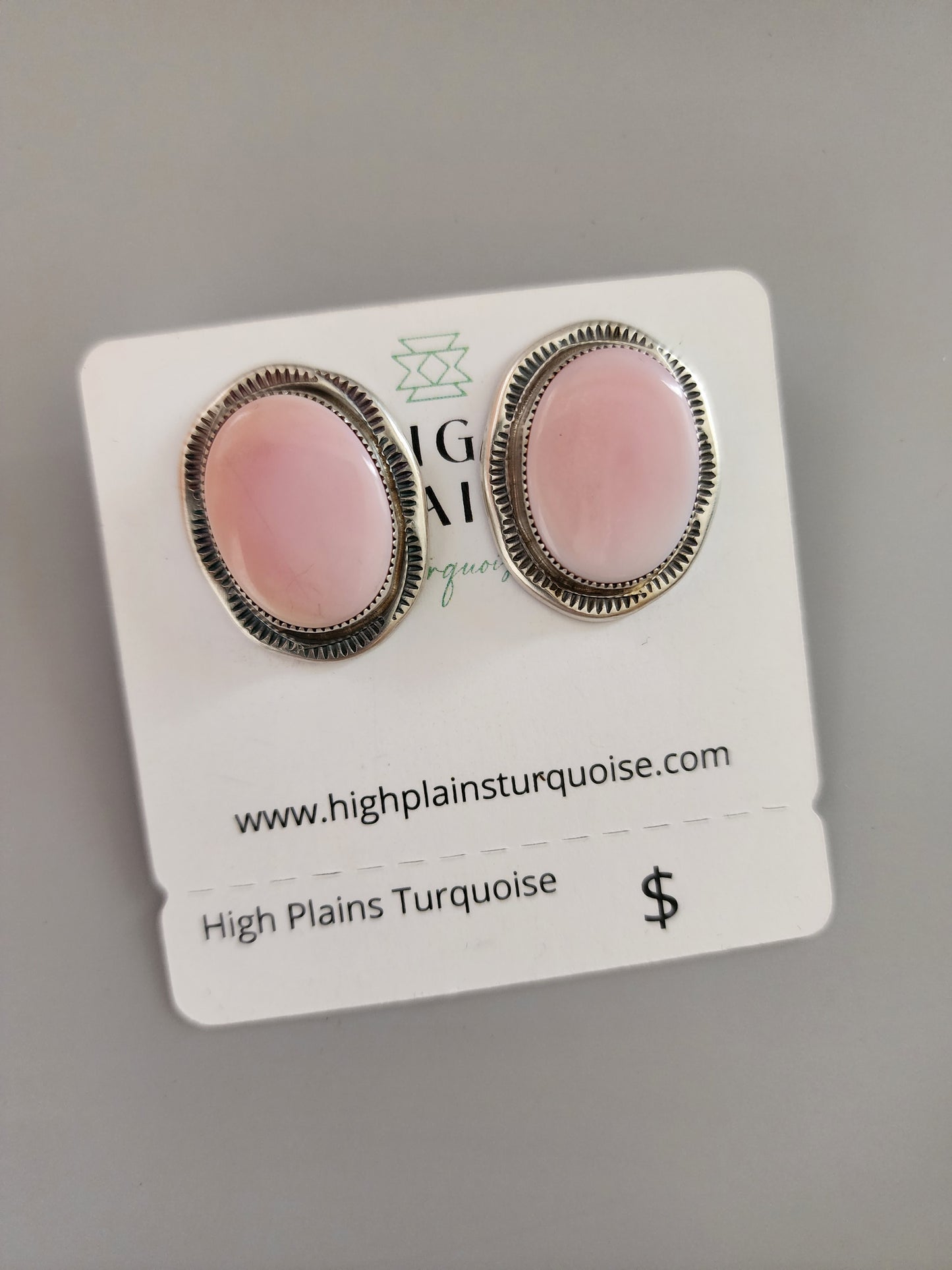 Pink Conch Post Back Earrings