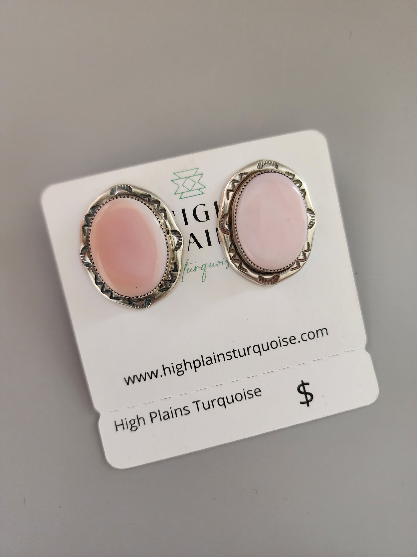 Pink Conch Post Back Earrings